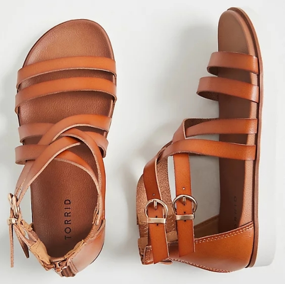 Torrid Cognac Faux Leather Gladiator Sandal